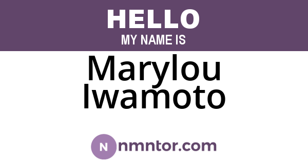 Marylou Iwamoto