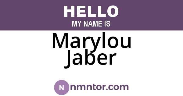 Marylou Jaber