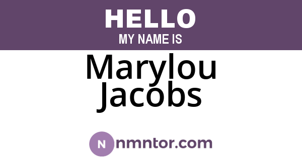 Marylou Jacobs