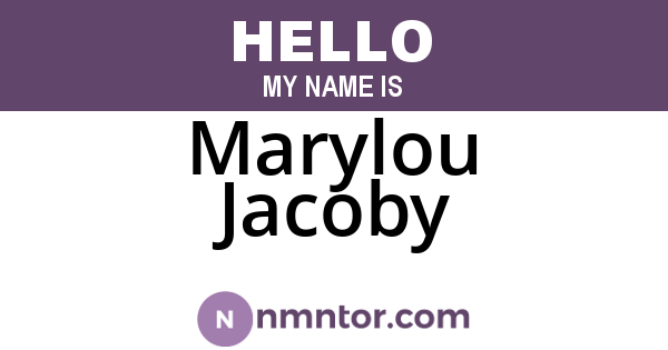 Marylou Jacoby