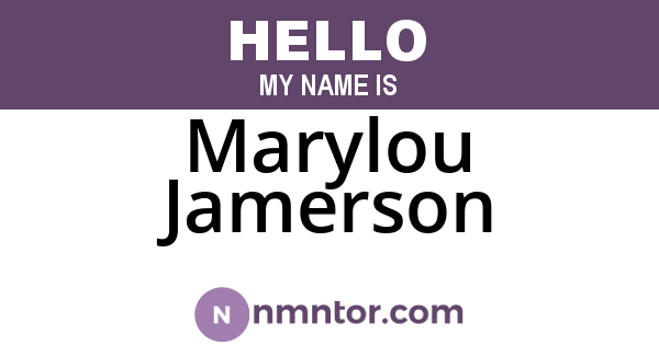 Marylou Jamerson