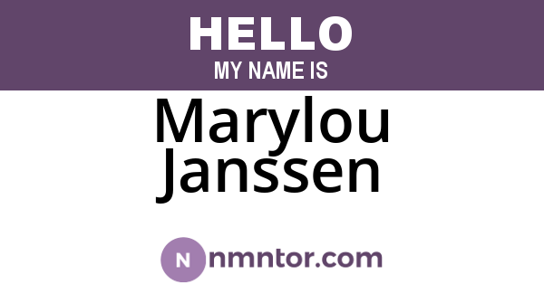 Marylou Janssen