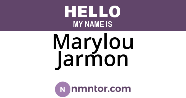 Marylou Jarmon
