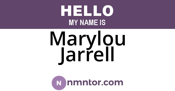 Marylou Jarrell