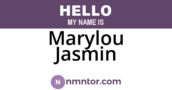 Marylou Jasmin
