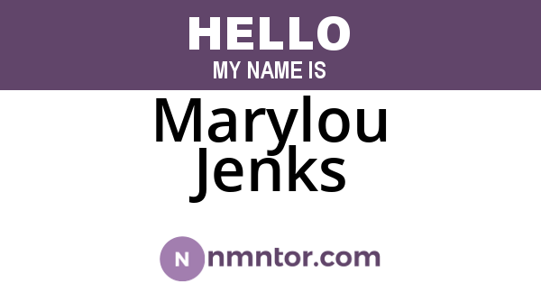 Marylou Jenks