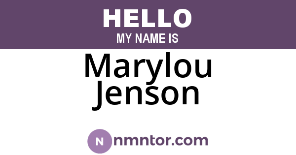 Marylou Jenson