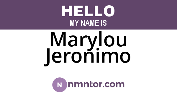 Marylou Jeronimo
