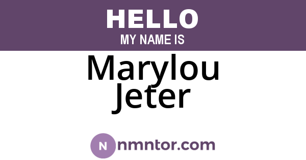 Marylou Jeter