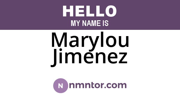 Marylou Jimenez