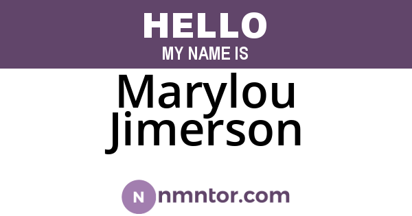 Marylou Jimerson
