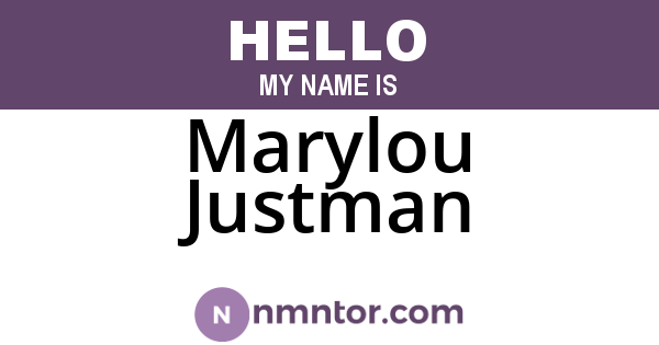 Marylou Justman