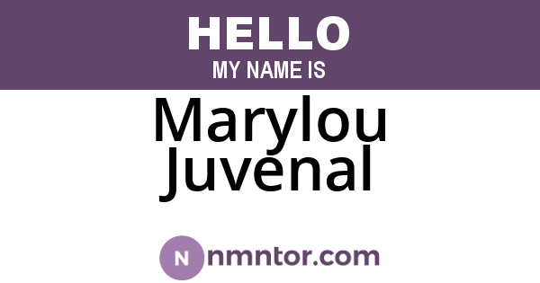 Marylou Juvenal