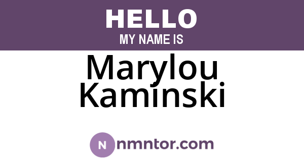 Marylou Kaminski