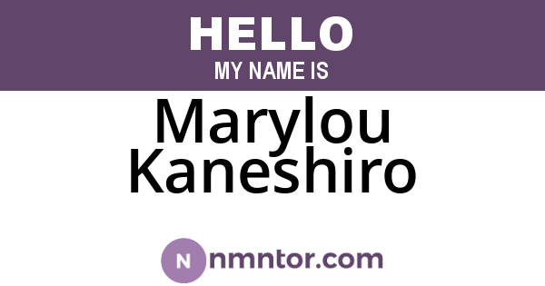 Marylou Kaneshiro