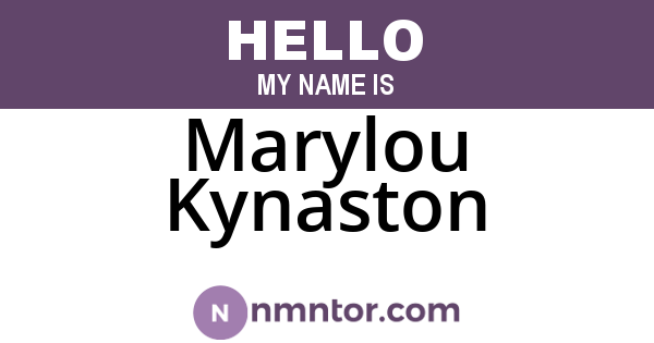 Marylou Kynaston