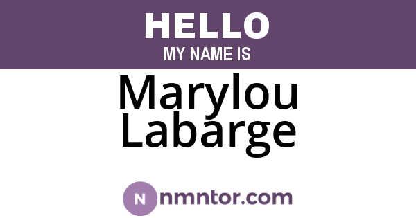 Marylou Labarge