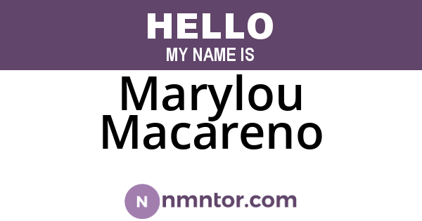 Marylou Macareno