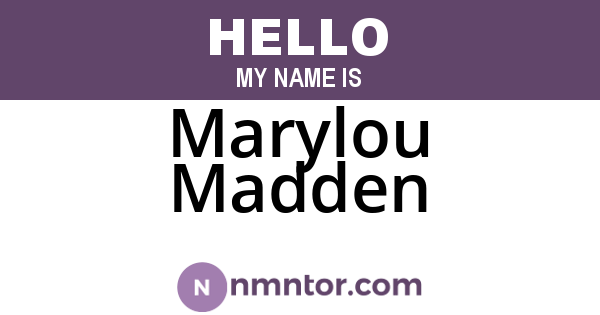 Marylou Madden