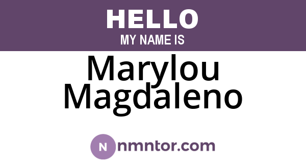 Marylou Magdaleno