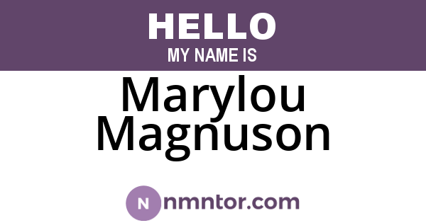 Marylou Magnuson