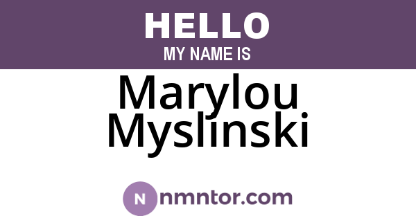 Marylou Myslinski
