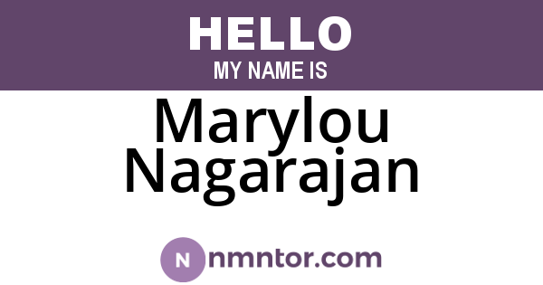 Marylou Nagarajan