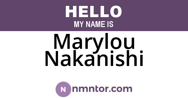 Marylou Nakanishi