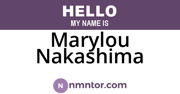 Marylou Nakashima