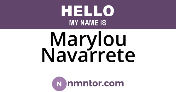 Marylou Navarrete