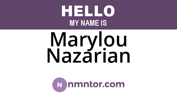 Marylou Nazarian