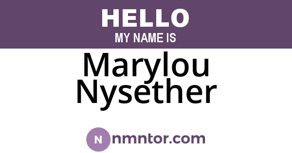 Marylou Nysether