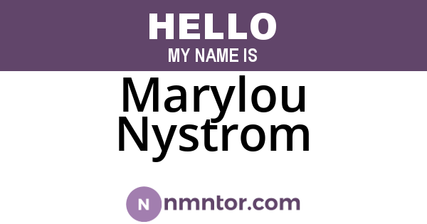 Marylou Nystrom