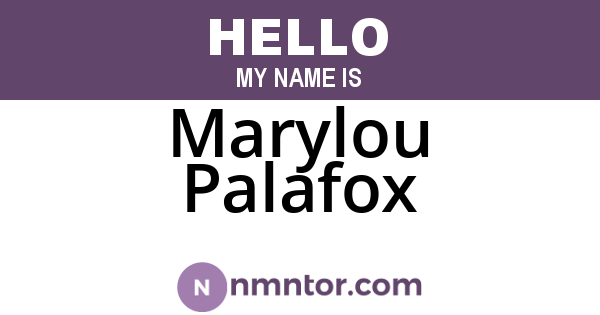 Marylou Palafox
