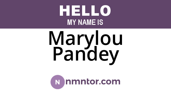 Marylou Pandey