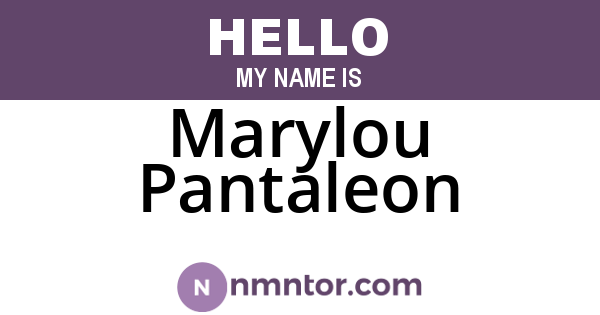 Marylou Pantaleon