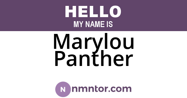 Marylou Panther