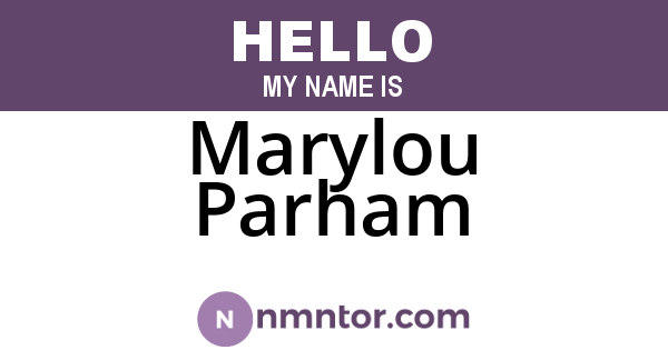 Marylou Parham