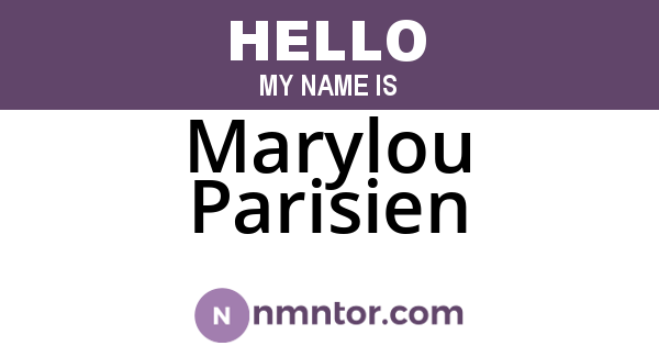 Marylou Parisien