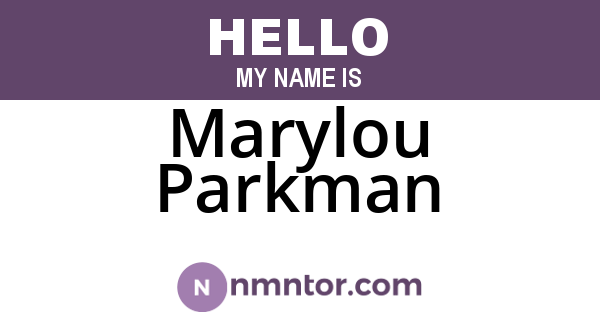 Marylou Parkman