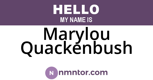 Marylou Quackenbush