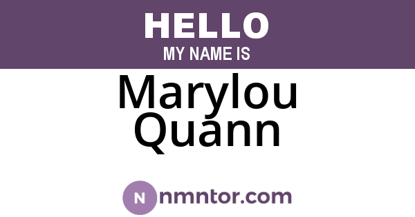 Marylou Quann