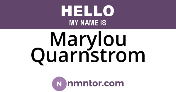 Marylou Quarnstrom