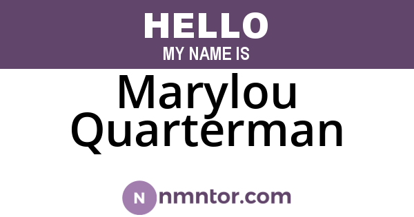Marylou Quarterman
