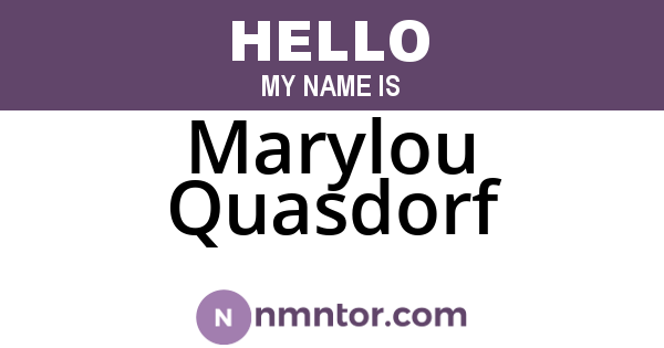 Marylou Quasdorf