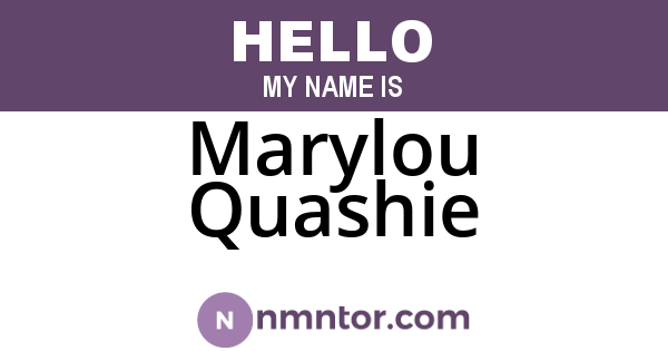 Marylou Quashie