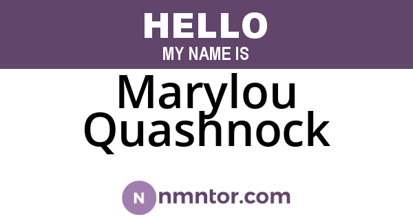 Marylou Quashnock