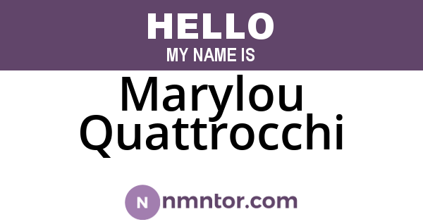 Marylou Quattrocchi