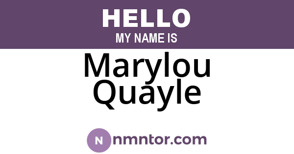 Marylou Quayle