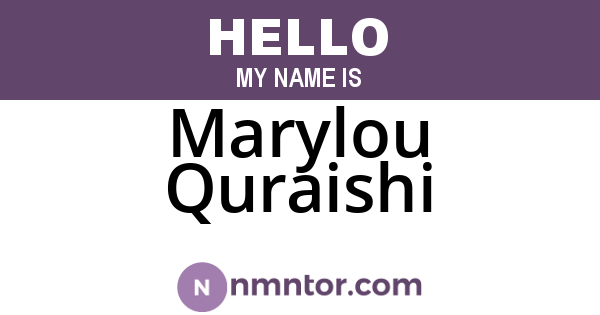 Marylou Quraishi